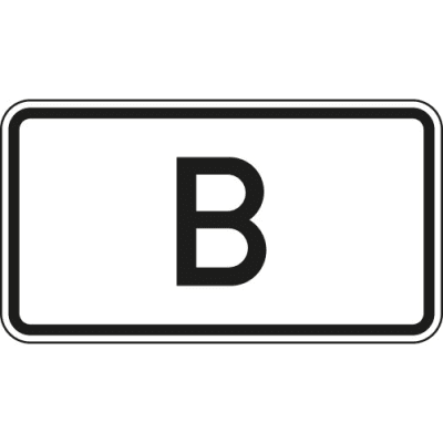 Zusatzzeichen Tunnelkategorie B... VZ 1014-50 Zusatzzeichen Tunnelkategorie B... VZ 1014-50