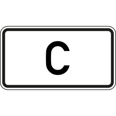 Zusatzzeichen Tunnelkategorie C... VZ 1014-51 Zusatzzeichen Tunnelkategorie C... VZ 1014-51