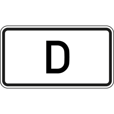 Zusatzzeichen Tunnelkategorie D... VZ 1014-52 Zusatzzeichen Tunnelkategorie D... VZ 1014-52
