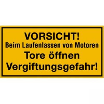 VORSICHT beim Laufenlassen der Motoren - Tore öffnen
