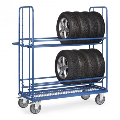 Reifenwagen mit Drahtgitterboden - Tragkraft 400 kg