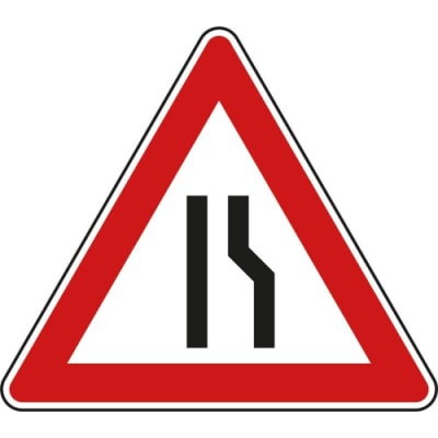 VZ 120-10 | Verkehrsschild Verengte Fahrbahn rechts