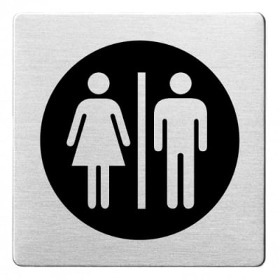 Piktogramm - Damen/Herren (ecken abgerundet/schwarz) Piktogramm - Damen/Herren (ecken abgerundet/schwarz)