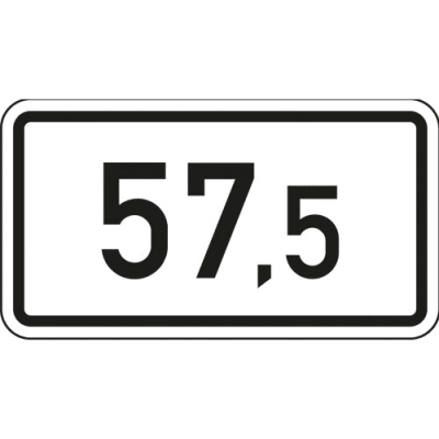 Kilometertafel, einseitig - Typ II Kilometertafel, einseitig - Typ II