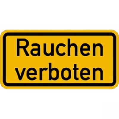 Rauchen verboten reflektierend Rauchen verboten reflektierend