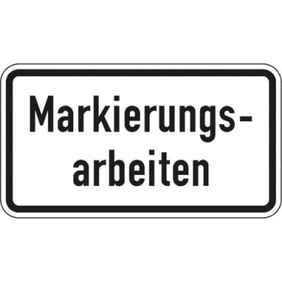 Zusatzzeichen Markierungsarbeiten Zusatzschild VZ 2114 Zusatzzeichen Markierungsarbeiten Zusatzschild VZ 2114