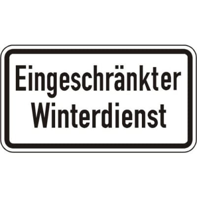 Eingeschränkter Winterdienst Zusatzzeichen VZ 2008 Eingeschränkter Winterdienst Zusatzzeichen VZ 2008