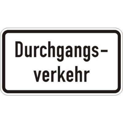 Zusatzschild Durchgangsverkehr Zusatzzeichen 1053-36 Zusatzschild Durchgangsverkehr Zusatzzeichen 1053-36