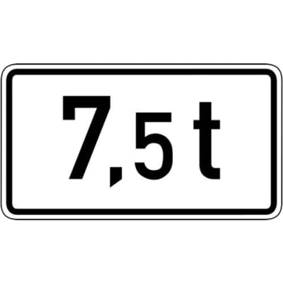 Angabe der zulässigen Gesamtmasse - VZ 1053-33 Angabe der zulässigen Gesamtmasse - VZ 1053-33