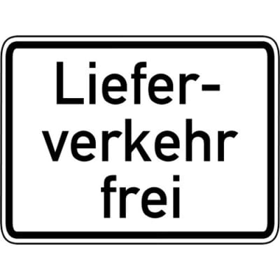 Zusatzzeichen Lieferverkehr frei Zusatzschild VZ 1026-35 Zusatzzeichen Lieferverkehr frei Zusatzschild VZ 1026-35
