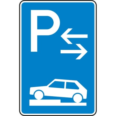 Verkehrszeichen 315-73 Parken auf Gehwegen Schild (Mitte) Verkehrszeichen 315-73 Parken auf Gehwegen Schild (Mitte)