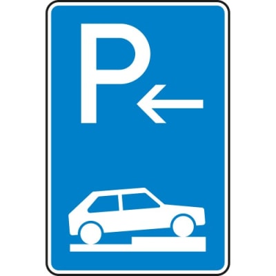 Verkehrszeichen 315-76 Parken auf Gehwegen Schild Anfang Verkehrszeichen 315-76 Parken auf Gehwegen Schild Anfang