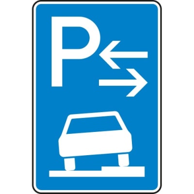 Verkehrszeichen 315-58 Parken auf Gehwegen Schild (Mitte) Verkehrszeichen 315-58 Parken auf Gehwegen Schild (Mitte)