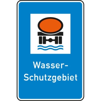 Wasserschutzgebiet Schild gemäß StVO - Verkehrszeichen 354 Wasserschutzgebiet Schild gemäß StVO - Verkehrszeichen 354