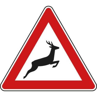 VZ 142-10 | StVO-Verkehrsschild Wildwechsel (links)