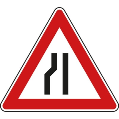 VZ 120-20 | Verkehrsschild Verengte Fahrbahn links VZ 120-20 | Verkehrsschild Verengte Fahrbahn links