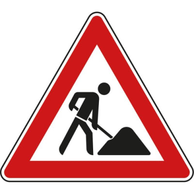 Verkehrsschild VZ 123 Baustelle Verkehrsschild VZ 123 Baustelle