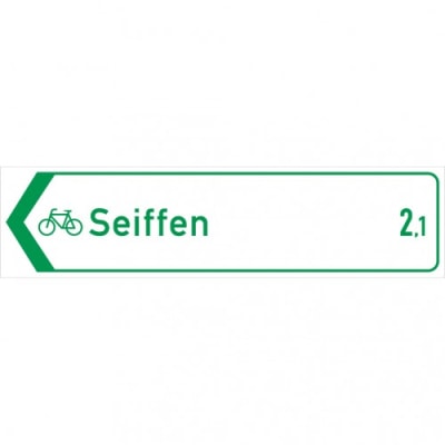 Radwegschild - Pfeilwegweiser