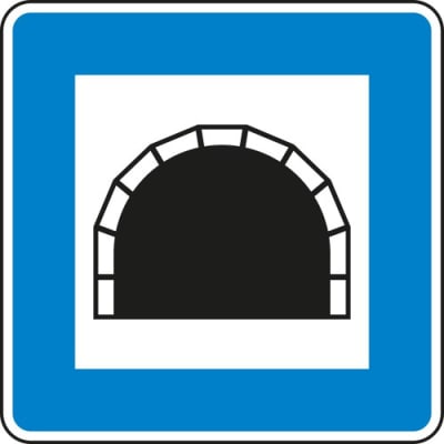 Verkehrsschild Tunnel gemäß StVO VZ 327 Verkehrsschild Tunnel gemäß StVO VZ 327