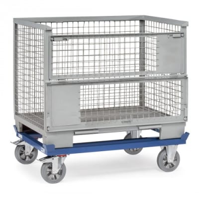 Paletten-Fahrgestell mit Elastic-Vollgummi-Bereifung - Tragkraft 1200 kg