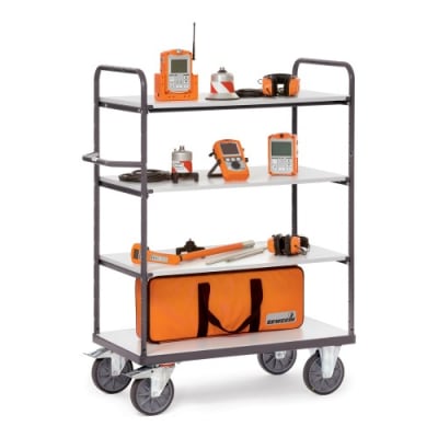 ESD-Etagenwagen mit 4 Böden - Tragkraft 500 / 600 kg ESD-Etagenwagen mit 4 Böden - Tragkraft 500 / 600 kg