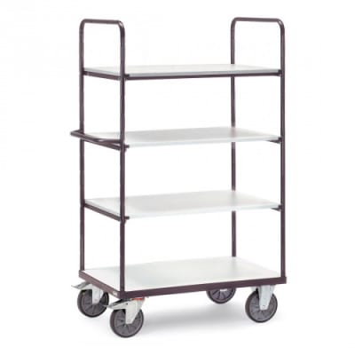 ESD-Etagenwagen mit 4 Böden - Gesamthöhe 1800 mm - Tragkraft 400 kg ESD-Etagenwagen mit 4 Böden - Gesamthöhe 1800 mm - Tragkraft 400 kg