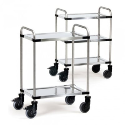 Edelstahlwagen mit 2 / 3 Böden - Tragkraft 120 / 150 kg Edelstahlwagen mit 2 / 3 Böden - Tragkraft 120 / 150 kg