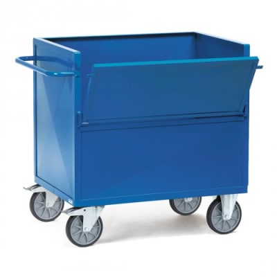 Blechkastenwagen mit Wänden aus gesicktem Stahlblech - Tragkraft 600 kg Blechkastenwagen mit Wänden aus gesicktem Stahlblech - Tragkraft 600 kg