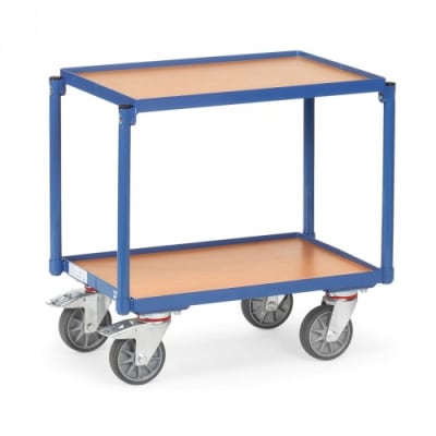 Etagenroller mit 2 Holzbodenplatten und Rand - Tragkraft 250 kg Etagenroller mit 2 Holzbodenplatten und Rand - Tragkraft 250 kg