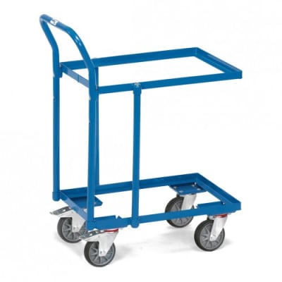 Etagenroller mit offenem Rahmen und Schiebebügel - Tragkraft 250 kg Etagenroller mit offenem Rahmen und Schiebebügel - Tragkraft 250 kg