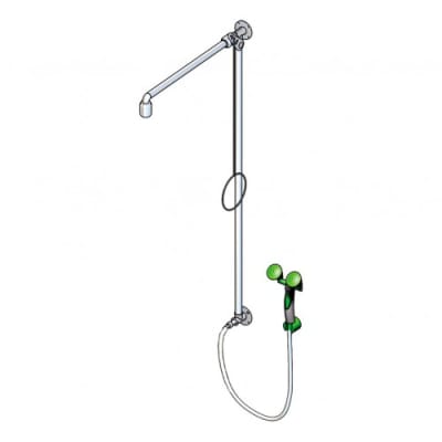 Notdusche mit Zugstange und Augendusche mit Schlauch (Wandmontage Aufputz) - Typ II Notdusche mit Zugstange und Augendusche mit Schlauch (Wandmontage Aufputz) - Typ II