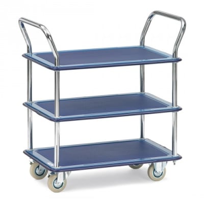 Ganzstahlwagen mit 3 Böden - Tragkraft 120 kg Ganzstahlwagen mit 3 Böden - Tragkraft 120 kg