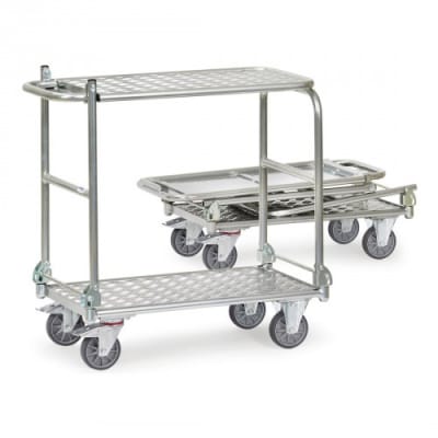 Alu-Klappwagen mit 2 Böden - Tragkraft 200 kg Alu-Klappwagen mit 2 Böden - Tragkraft 200 kg