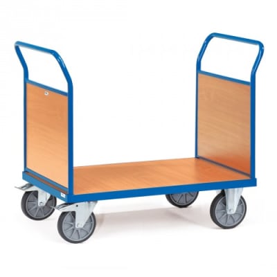 Doppel-Stirnwandwagen mit Holzwänden - Tragkraft 500 / 600 kg Doppel-Stirnwandwagen mit Holzwänden - Tragkraft 500 / 600 kg