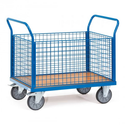 Vierwandwagen mit Drahtgitterwänden - Tragkraft 500 / 600 kg Vierwandwagen mit Drahtgitterwänden - Tragkraft 500 / 600 kg