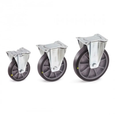 Bockrolle TPE-ESD (thermoplastisches Elastomer, elektrisch leitfähig) Bockrolle TPE-ESD (thermoplastisches Elastomer, elektrisch leitfähig)