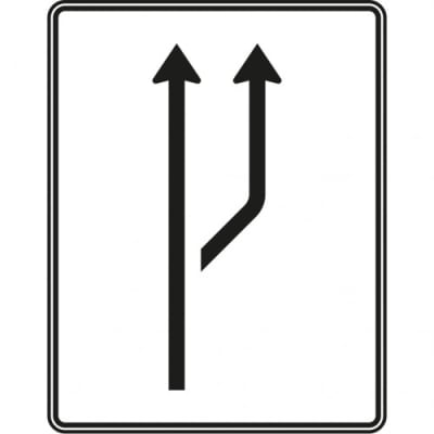 Aufweitungstafel - Schild mit Verkehrszeichen 541-20 Aufweitungstafel - Schild mit Verkehrszeichen 541-20