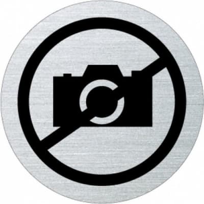 Piktogramm - Fotografieren verboten (rund, mit Rand)