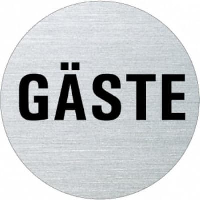 Textschild - Gäste (rund) Textschild - Gäste (rund)