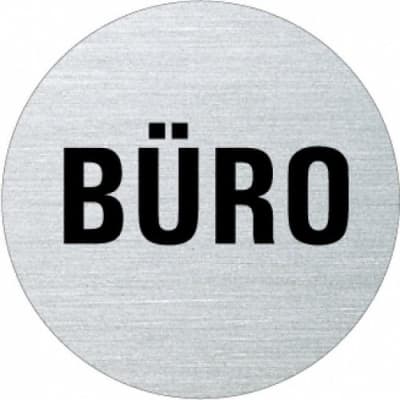 Textschild - Büro (rund) Typ 1