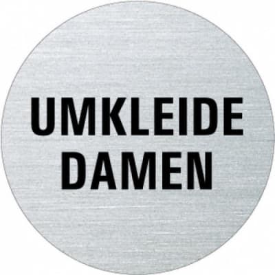 Textschild - Umkleide Damen (rund)