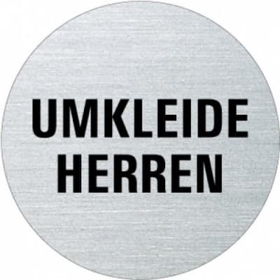 Textschild - Umkleide Herren (rund) Textschild - Umkleide Herren (rund)