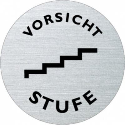 Textschild+Symbol - Vorsicht Stufe Textschild+Symbol - Vorsicht Stufe