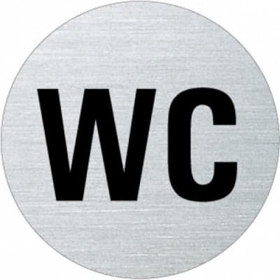 Textschild - WC (rund) Textschild - WC (rund)