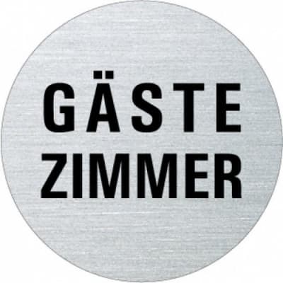 Textschild - Gästezimmer (rund) Textschild - Gästezimmer (rund)
