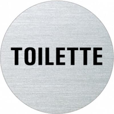 Textschild - Toilette (rund)