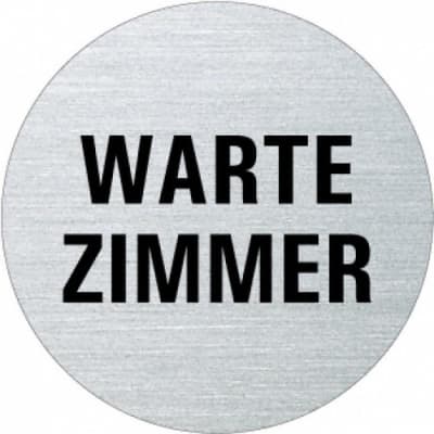 Textschild - Wartezimmer (rund) Textschild - Wartezimmer (rund)