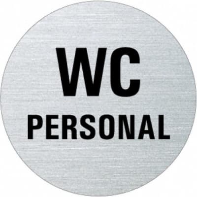 Textschild - WC Personal (rund) Textschild - WC Personal (rund)