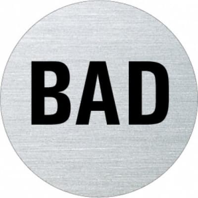 Textschild - Bad (rund) Textschild - Bad (rund)