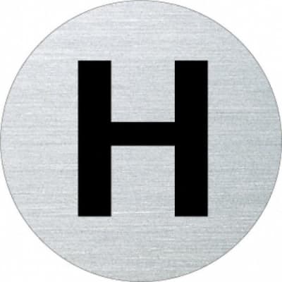 Textschild - H (rund)